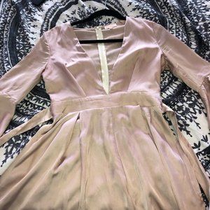 Showpo Beige/Blush Silk Romper